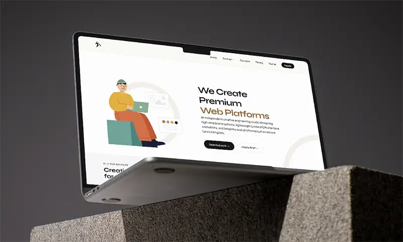 Modern website design example